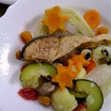 鮭と夏野菜のポトフ